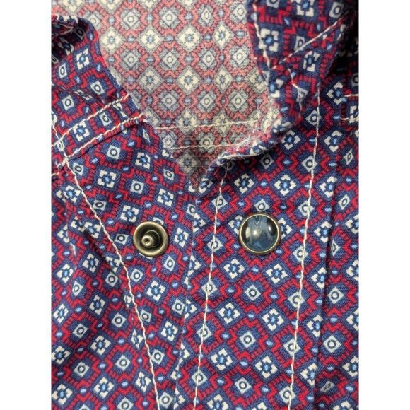 Cinch Modern Fit Shirt Mens Large Pearl Snap Cowboy Western Rodeo Geometric - Picture 8 of 11